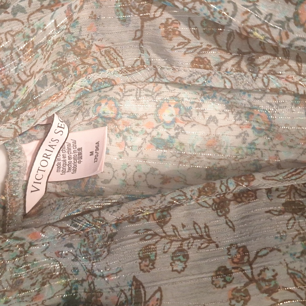 Victoria's Secret Floral Short Swim Coverup - Multi Colored Fun Patterned Size M - Picture 2 of 4